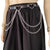 Black Hearted Hanging Chains Statement Belt