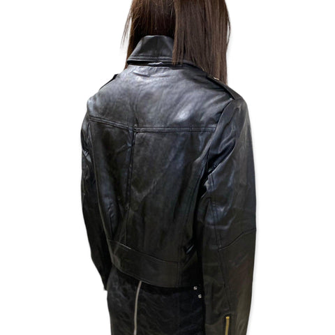 Women's Black Matte Moto Jacket