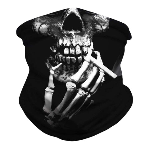 Skeleton Smoking Face Cover Gaiter - Wild Time Fashion