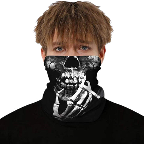 Skeleton Smoking Face Cover Gaiter - Wild Time Fashion