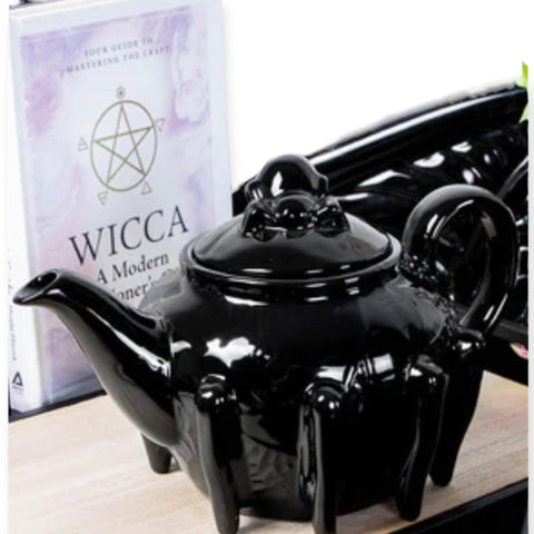  Black Widow Spider Ceramic Teapot Killstar