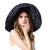 Women's Blue White Polkadot Wide Brim Panama Hat, Bucket Hat - Fabric Portable - Wild Time Fashion