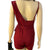 Women's Burgundy Red V Neck Ruffled Asymmetrical Straps Summer Shorts Romper One Piece Outfits - Large - Wild Time Fashion
