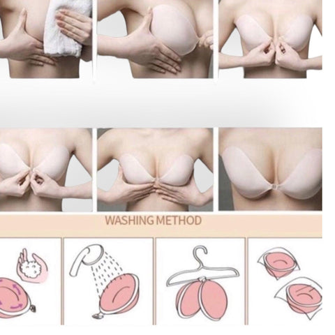 How to apply, care, reuse self adhesive bra