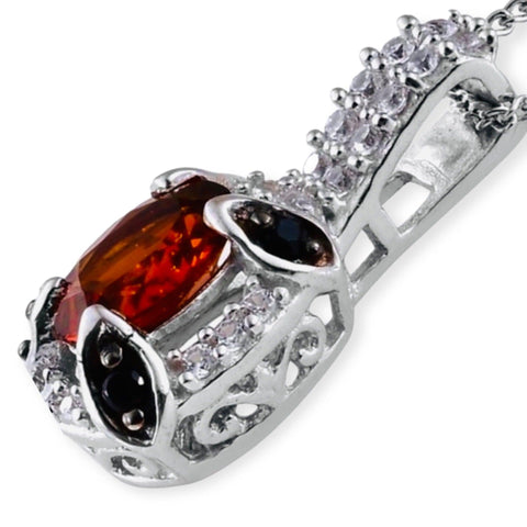Elegant Red Citrine Gemstone Necklace - Wild Time Fashion