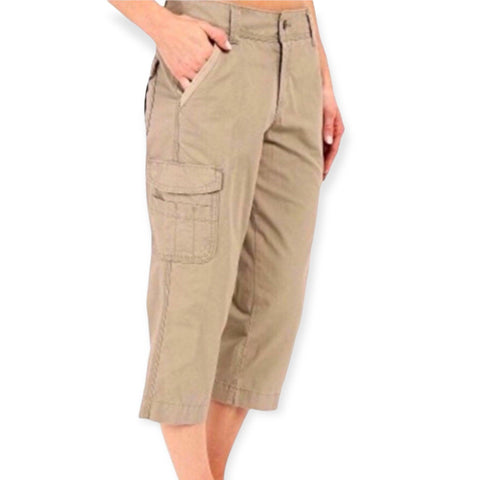 Women's Mid Rise Relax Fit Cargo Capri Crop Pants Carhartt Size 8 &10 - Wild Time Fashion