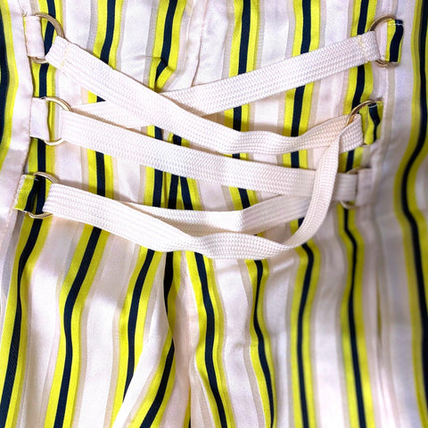 Deja High Waist Corset Striped Shorts - Wild Time Fashion 