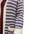 Women’s long length cardigan open front multi colored striped large 
