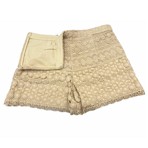 Boho Chic Lace Crochet Panel Shorts