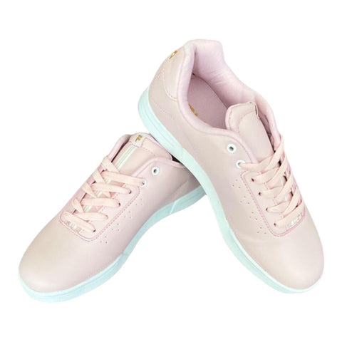 Women's Fila Pink Lace Up Sneakers Size 8.5 - Wild Time Fashion