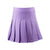 High Waist Pleated Pastel Lilac Mini Skirt -Large-Wild Time Fashion