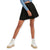 High-Waist Black Raven's Pleated Mini Skirt - Large - Wild Time Fashion