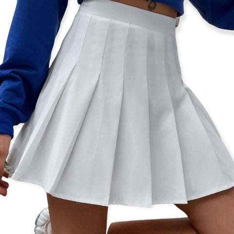 Angelic White Pleated Mini Skirt Wild Time Fashion