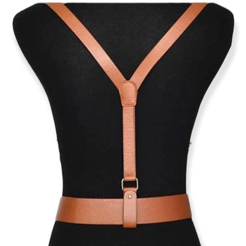 Brown Leather Body Harness Belt