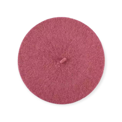Pink Terracotta Classic French Beret Solid Colored Hats - OSFM - Wild Time Fashion