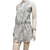 V-Neck Sleeveless IKat Ivory Tan Mini Halter Dress  Medium  - Wild Time Fashion