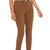 Brandy Brown Mid-Rise Tapered Ankle Trouser Pants