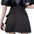 Edgy Black Skater Skirt Removable Mini Bag and Riveted Strap