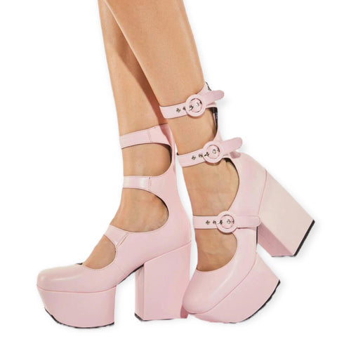 Lamoda Pink Ankle Boots Heels