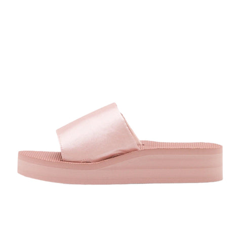 Women's Pink Comfortable Wedge Slide Sandals