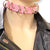 Pink Leather Silver Studded D Ring Choker Necklace - One Size Fit Most