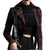 Women's Red Plaid Cropped Jacket with Wide Black Suspender  Body Harness  - Wild Time Fashion