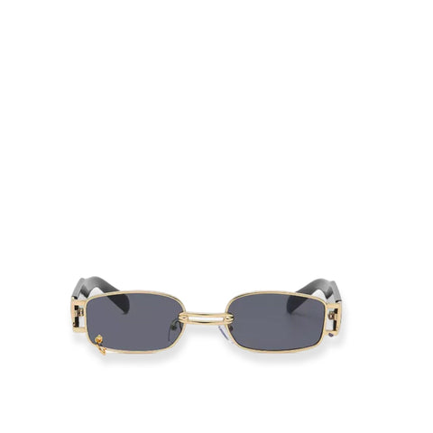 Gold Black Rectangle Sunglasses - Wild Time Fashion