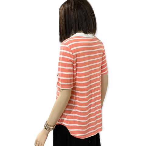 Women's Plus Size Short Sleeve Striped Refreshing Summer Shirt -  1XL, 2XL, 3XL - Wild Time Fashion