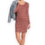 Women's Long Sleeve Scoop Neck Rib Knit Lightweight Striped Bodycon Mini Dress - Wild Time Fashion