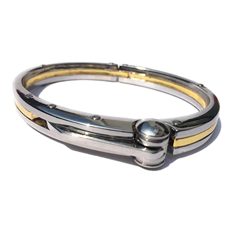 Two-Tone Handcuff Bracelet