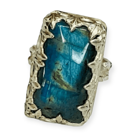 Blue Labradorite Sterling Silver Ring