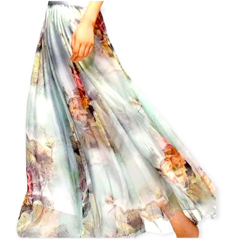 Whimsical Floral Maxi Skirt