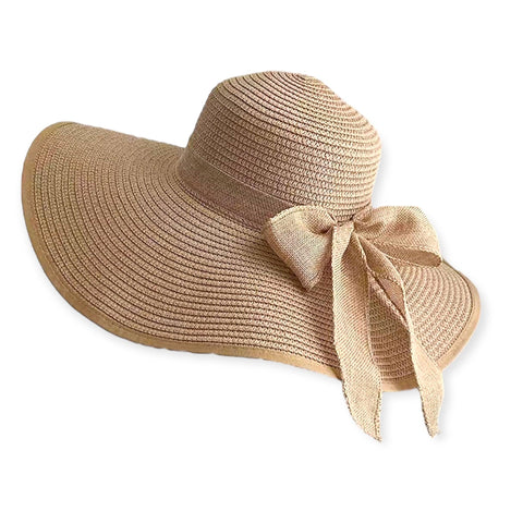 Boho-Chic Wide Brim Straw Hat - Wild Time Fashion