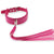 Hot Pink Choker Collar Long Tassel Vegan Leather Necklace - Wild Time Fashion