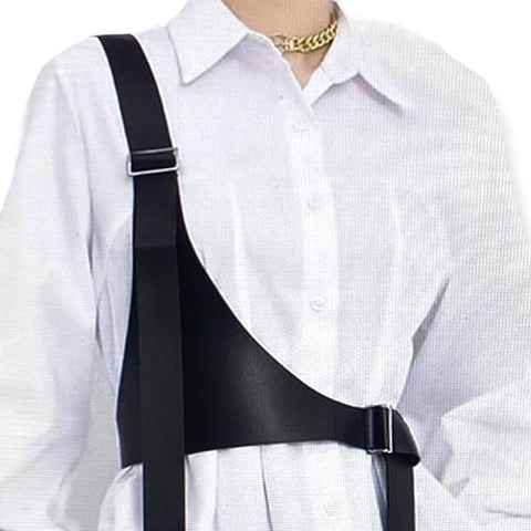 Black Single Shoulder Harness Belt - Wild Time Fashion