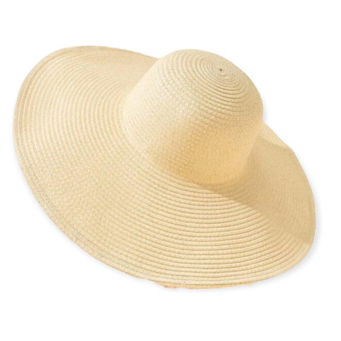 Women's Extra Wide Brim Straw Panama Hat - Wild Time Fashion