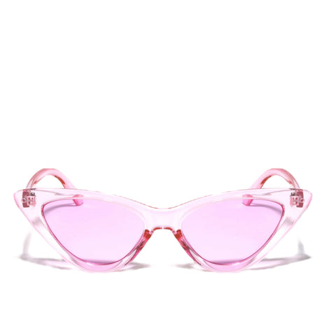 Women's Pink Triangle Retro Cat-Eye Sunglasses -Wild Time Fashion