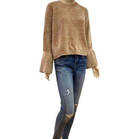 Mid Rise Distressed Knee Skinny Jeans