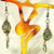 Women's Silver Hook Mystical Crackled Dangling Gears Earrings - 2.25" L - Wild Time Fashion