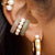 Ear Cuff Gold Glittery Pink Crystal Ear Crawler Earrings Jewelry - Wild Time Fashion 
