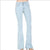 Women's Mid Rise Faded Blue Flared Bootcut Denim Jeans - Wild Time Fashion