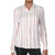 Noisy May Pink White Striped Button Down Top Size Medium