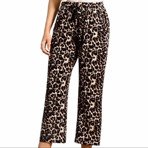 Plus Leopard Chic Cropped Pants