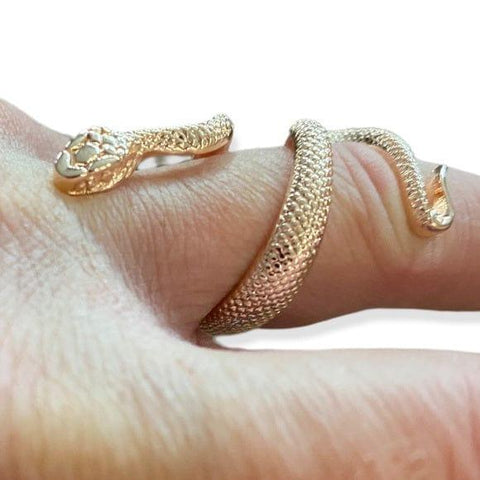  Cleopatra Snake Ring Rose Gold Serpent Open Band Ring 