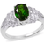 Chrome Diopside Halo Engagement Ring