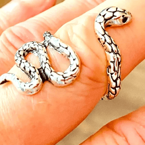 Snake Ring Coiled Serpent Open Band Ring