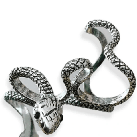 Snake Ring Wrap Around Multi Fingers Open Band Serpent Ring 