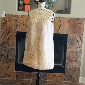 Women's Linen Dress Embroidery Detail Tea Stain - FREE SHIPPING USA - Wild Time Fashion 