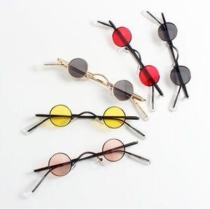 Mini Round Lens Metal Frame Sunglasses, Shades, Eyewear -Wild Time Fashion 