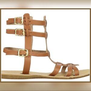 Naughty Monkey Brown Leather Gladiator Sandals 8  - FREE SHIPPING USA - Wild Time Fashion 